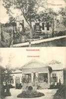 1914 Balatonalmádi, Pethe és Gézike nyaraló, villák + Balatonalmádi-Öreghegy MÁV ovális ritka szép pecsét (EK)