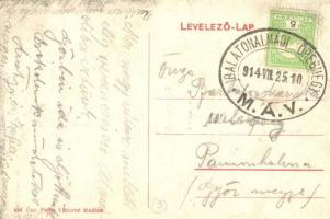 1914 Balatonalmádi, Pethe és Gézike nyaraló, villák + "Balatonalmádi-Öreghegy MÁV" ovális ...