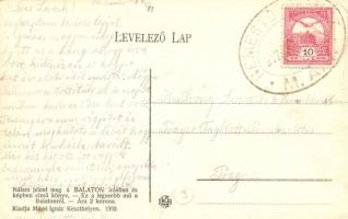 1917 Badacsony, Bazaltzúzó telep, Mérei Ignácz kiadása + "Nemestördemicz MÁV" pecsét