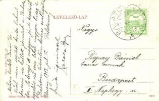 1913 Balatonberény, Balaton parti részlet. Müller Vilmos kiadása W.L. (?) (EK)