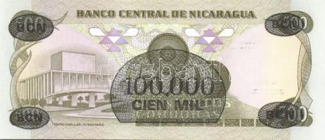 Nicaragua 1987. 20000C, 50000C, 100000C fny-sal régebbi bankjegyek T:I