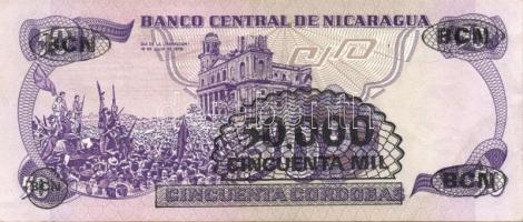 Nicaragua 1987. 20000C, 50000C, 100000C fny-sal régebbi bankjegyek T:I