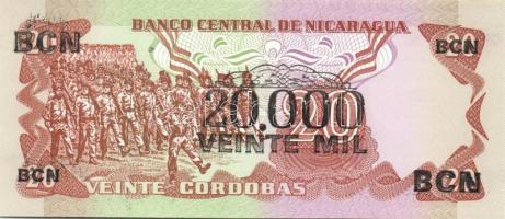 Nicaragua 1987. 20000C, 50000C, 100000C fny-sal régebbi bankjegyek T:I