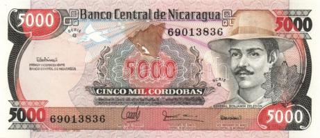 Nicaragua 1988-89. 5000C, 10000C, 100.000C teljes sor T:I