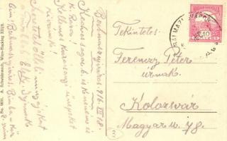 1916 Balmazújváros, vasútállomás, községháza, Gróf Semsey kastély. A. Schwidernoch kiadása