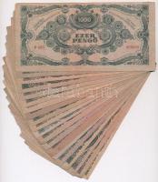 1945. 1000P (20x) legtöbb piros "MNB" bélyeggel T:III,III-
