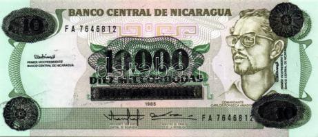 Nicaragua 1988-89. 5000C, 10000C, 100.000C teljes sor T:I