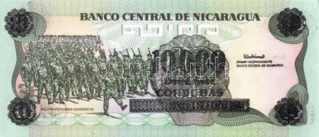 Nicaragua 1988-89. 5000C, 10000C, 100.000C teljes sor T:I