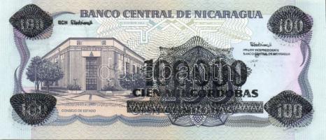 Nicaragua 1988-89. 5000C, 10000C, 100.000C teljes sor T:I