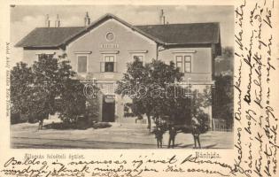 1903 Bánhida, vasútállomás felvételi épülete. Nobel Adolf kiadása / Bahnhof / railway station