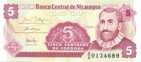 Nicaragua 1990. 1991-92. 1c, 5c, 10c, 25c, 1/2C, 1C, 5C T:I