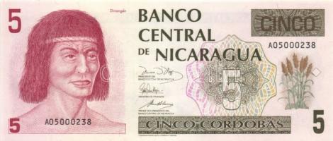 Nicaragua 1990. 1991-92. 1c, 5c, 10c, 25c, 1/2C, 1C, 5C T:I