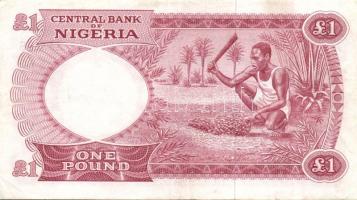 Nigéria 1967. 1Pound T:II + 1973-77. 50k szign.6 (W.P.M.) T:I