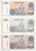 Bosznia-Hercegovina 1993. 5000D-500.000.000D (7xklf) T:I
Bosnia and Herzegovina 1993. 5000 Dinara -...