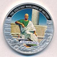 Libéria 2011. 5$ Cu "Nagy Hadvezérek - Scipio Africanus" multicolor, tanúsítvánnyal T:PP  Liberia 2011. 5 Dollars Cu "The Greatest Warlords of History - Scipio Africanus" multicolor, with certificate C:PP