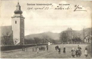 Szinérváralja, Seini; Református templom. Kiadja Markovits Jenő / Calvinist church