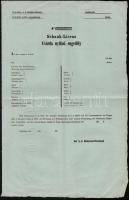 cca 1850 Kecskemét, Csárda nyitási engedély kitöltetlenül. / cca 1850 Licence for opening an inn