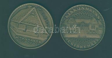 2klf "Kiskunhalas +Kalocsa" nagyalakú modern Br plakett T:2