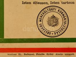 1941 Horthy Miklós kiáltványa a visszatért Délvidék magyarjaihoz. Üvegezett keretben 30x50 cm