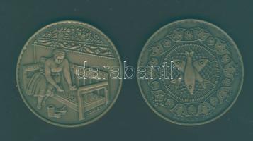 2klf "Kiskunhalas +Kalocsa" nagyalakú modern Br plakett T:2