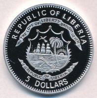 Libéria 2011. 5$ Cu "Nagy Hadvezérek - Szaladin" multicolor, tanúsítvánnyal T:PP 
Liberia...