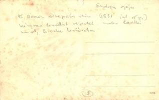 1931 Bicske, Endresz György és Wilczek Sándor Amerikai-Magyar atlanti óceán átrepülése közben gépleá...