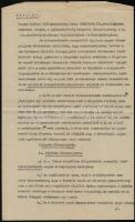 1936 A m. kir. belügyminiszter bizalmas rendelete a Sárga könyv szerinti kémgyanús egyének esetében figyelembe veendő különleges szempontokról. 4 gépelt oldal