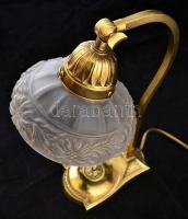 Historizáló réz asztali lámpa. Jelzett .Osztrák, cca 1910, felújított vezetékezéssel / Vintage coppe...