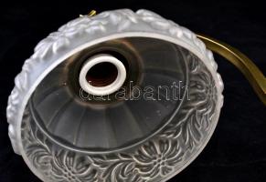 Historizáló réz asztali lámpa. Jelzett .Osztrák, cca 1910, felújított vezetékezéssel / Vintage coppe...