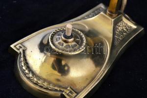 Historizáló réz asztali lámpa. Jelzett .Osztrák, cca 1910, felújított vezetékezéssel / Vintage coppe...