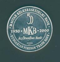 2000. "Széchenyi István - MKB" Ag 30g emlékérem T:PP