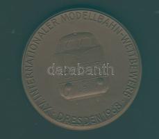 NDK 1968. "XV. Nemzetközi Modellvasút Kiállítás - Drezda" nagyalakú porcelán emlékérem T:1