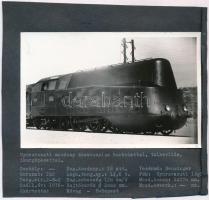 1936, 1941 MÁVAG és Amerikan Lok. Comp. mozdonyai, 2 db későbbi előhívás, albumlapra ragasztva, feli...