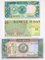 Szudán 1987. 1Ł + 1989. 100Ł + 1992. 25Ł T:I Sudan 1987. 1 Pound + 1989. 100 Pounds + 1992. 25 Pounds C:UNC