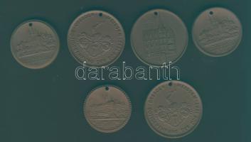 NDK 1960-as, 1970-es évek 6db (4klf) porcelán emlékérem, benne Böttger, Zenenapok és egyéb T:1