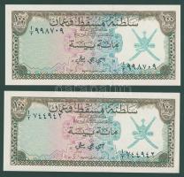 Maszkat és Omán 1970. 100B (2x) 2klf variáns biztonsági fémszál más pozicióban van! T:I