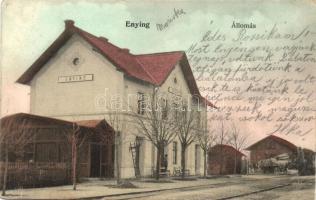 1905 Enying, vasútállomás. Politzer Jenő kiadása / Bahnhof / railway station (EK)