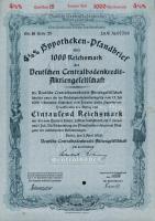 Német Harmadik Birodalom / Berlin 1940. "4 1/2% Hypotheken-Pfandbrief der Deutschen Centralbode...