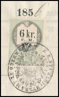 1856 Útlevél 6kr CM illetékbélyeggel / Passport for Oberwart citizen.