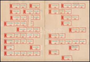 Berettyóújfalu 1000 darabos ragjegy gyűjteménye lapokon
