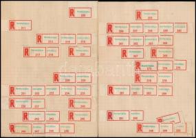 Berettyóújfalu 1000 darabos ragjegy gyűjteménye lapokon