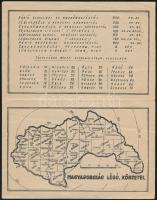 cca 1930 Magyarország légó körzetei térképpel