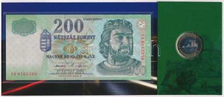 2009. 200Ft elsőnapi veret díszcsomagolásban + 2006. 200Ft "FB" "Búcsú a 200Ft-os ban...