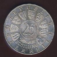 Ausztria 1963. 25Sch Ag "Savoyen herceg" T:2/3