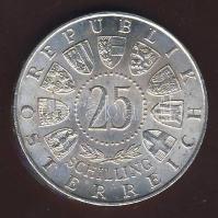Ausztria 1956. 25Sch Ag "Mozart" T:2/3