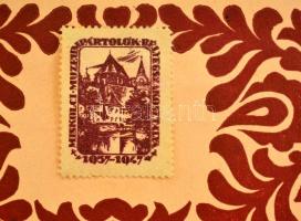 1947 Miskolc, bélyegkiállítás emléklap Örvös János filatelista részére levélzáróval