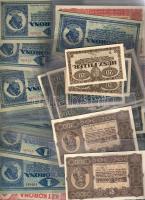 192-1923. 43 db bankfriss magyar papírpénz közte egymást követő sorszámok, hiányos vagy eltolódott sorozatszámok, 8 féle / Lot von 43 Stk. 8 versch. bankfrische ungarische Banknoten dabei nachfolgende Seriennummern, verschobene oder mangelhafte Seriennummern