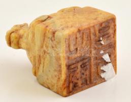 Kínai pecsétnyomó. teknőst ábrázoló faragott kő / Chinese seal maker Turtle  4x6,5 cm