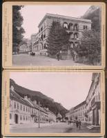 cca 1890 Herkulesfürdő. 12 db keményhátú fotót tartalmazó leporelló. Klösz György fotóival. (Utolsó ...