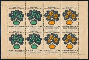1912 Országos Magyar Kertészeti Egyesület virágkiállítás levélzáró kisív